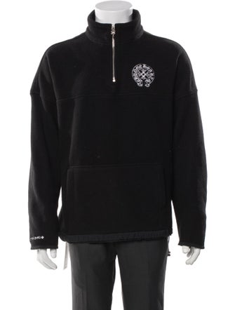 Chrome Hearts Quarter Zip Polar Fleece Graphic Print Windbreaker