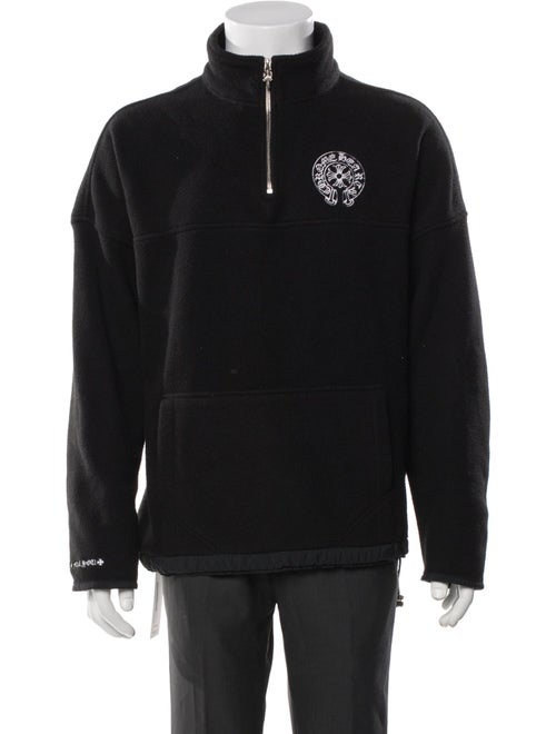 Chrome Hearts Quarter Zip Polar Fleece Graphic Print Windbreaker