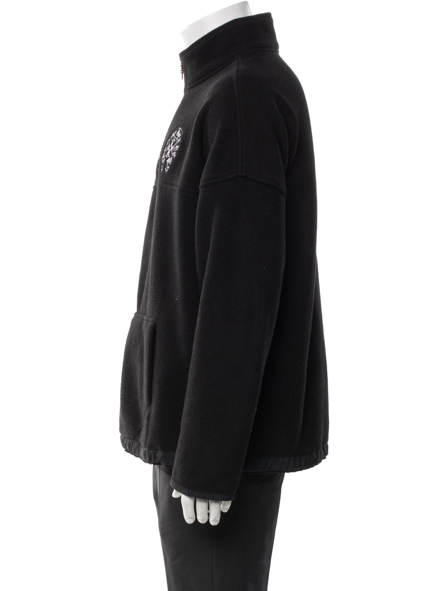 Chrome Hearts Quarter Zip Polar Fleece Graphic Print Windbreaker