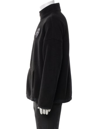 Chrome Hearts Quarter Zip Polar Fleece Graphic Print Windbreaker