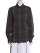Chrome Hearts Plaid Print Long Sleeve Button-Up Top
