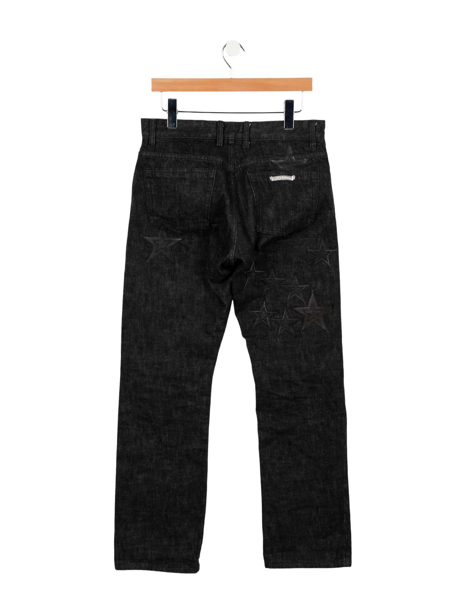 Chrome Hearts Star Patch Fleur Straight-Leg Jeans