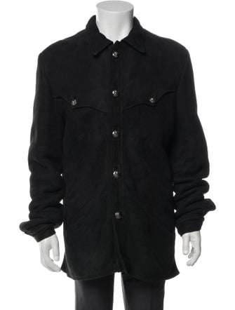 Chrome Hearts Shearling Suede Utility Jacket