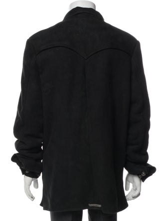 Chrome Hearts Shearling Suede Utility Jacket