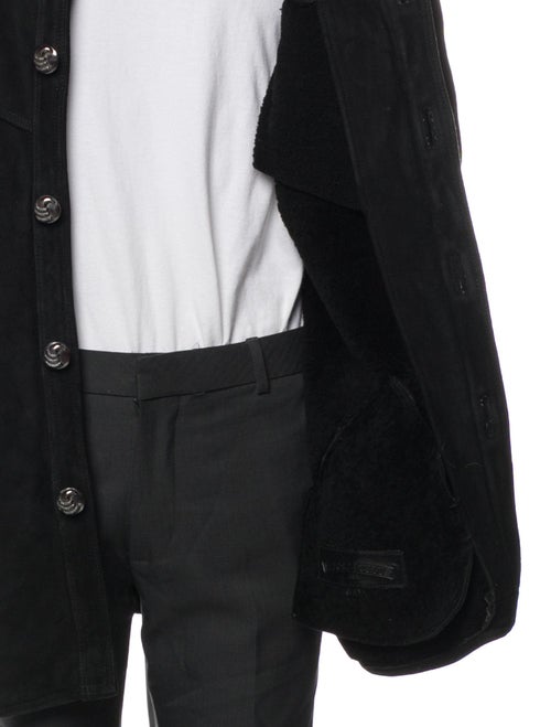 Chrome Hearts Shearling Suede Utility Jacket