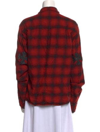 Chrome Hearts Plaid Plaid Print Button-Up Top