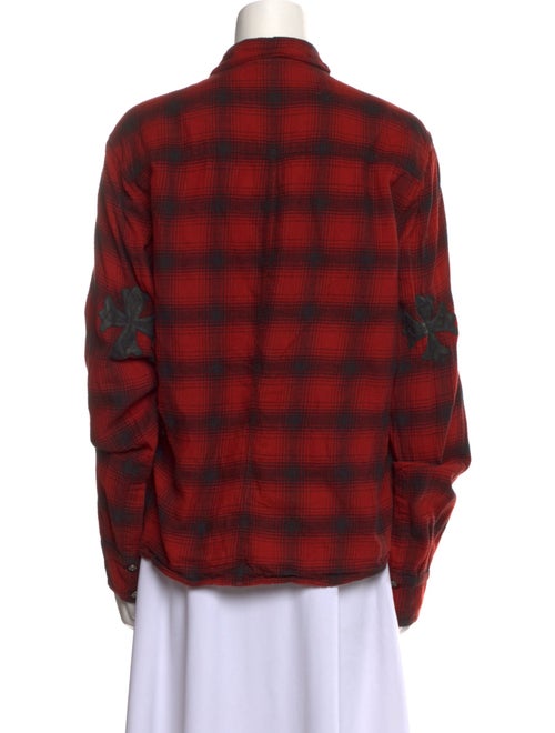 Chrome Hearts Plaid Plaid Print Button-Up Top
