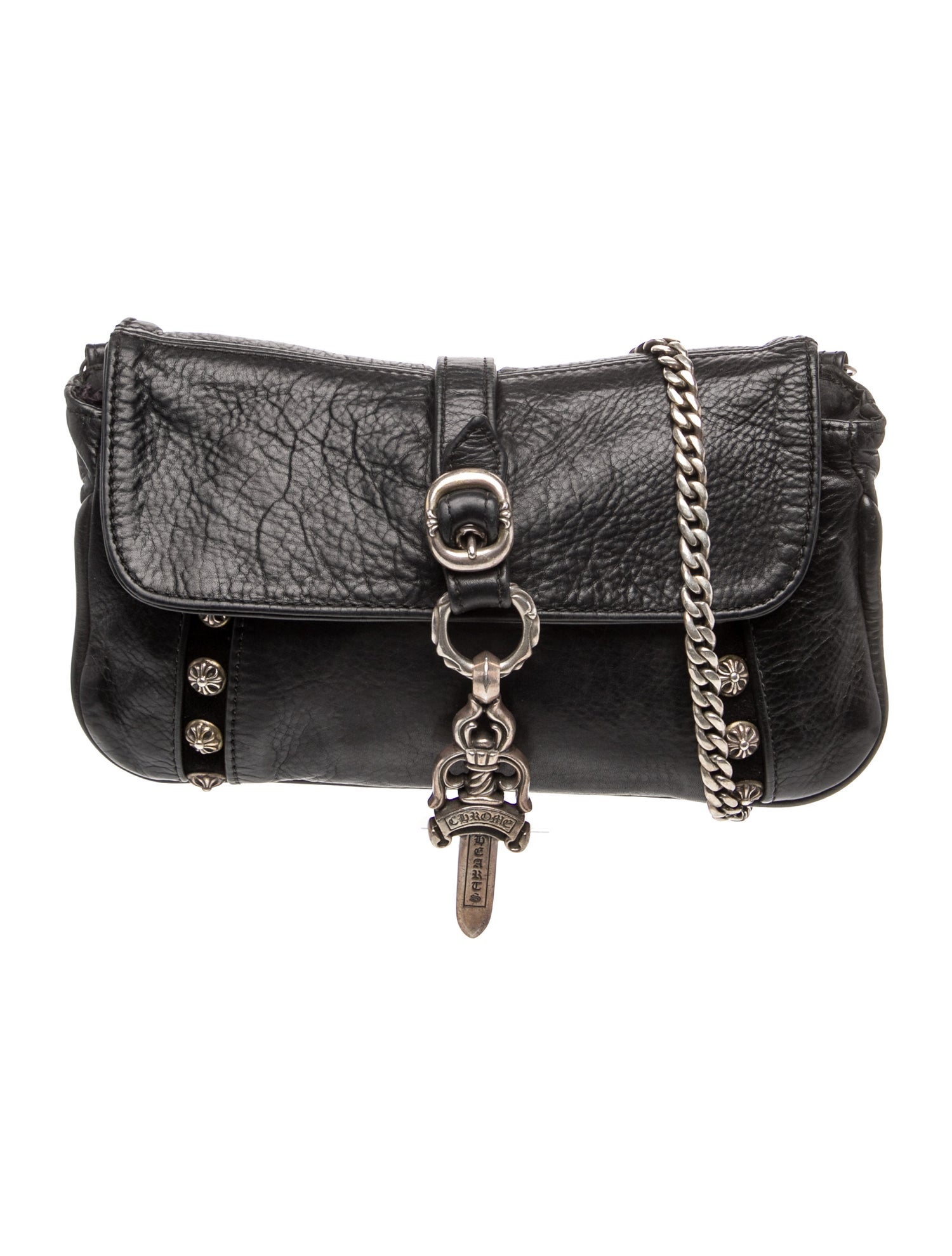 Chrome Hearts Leather Top Handle Bag