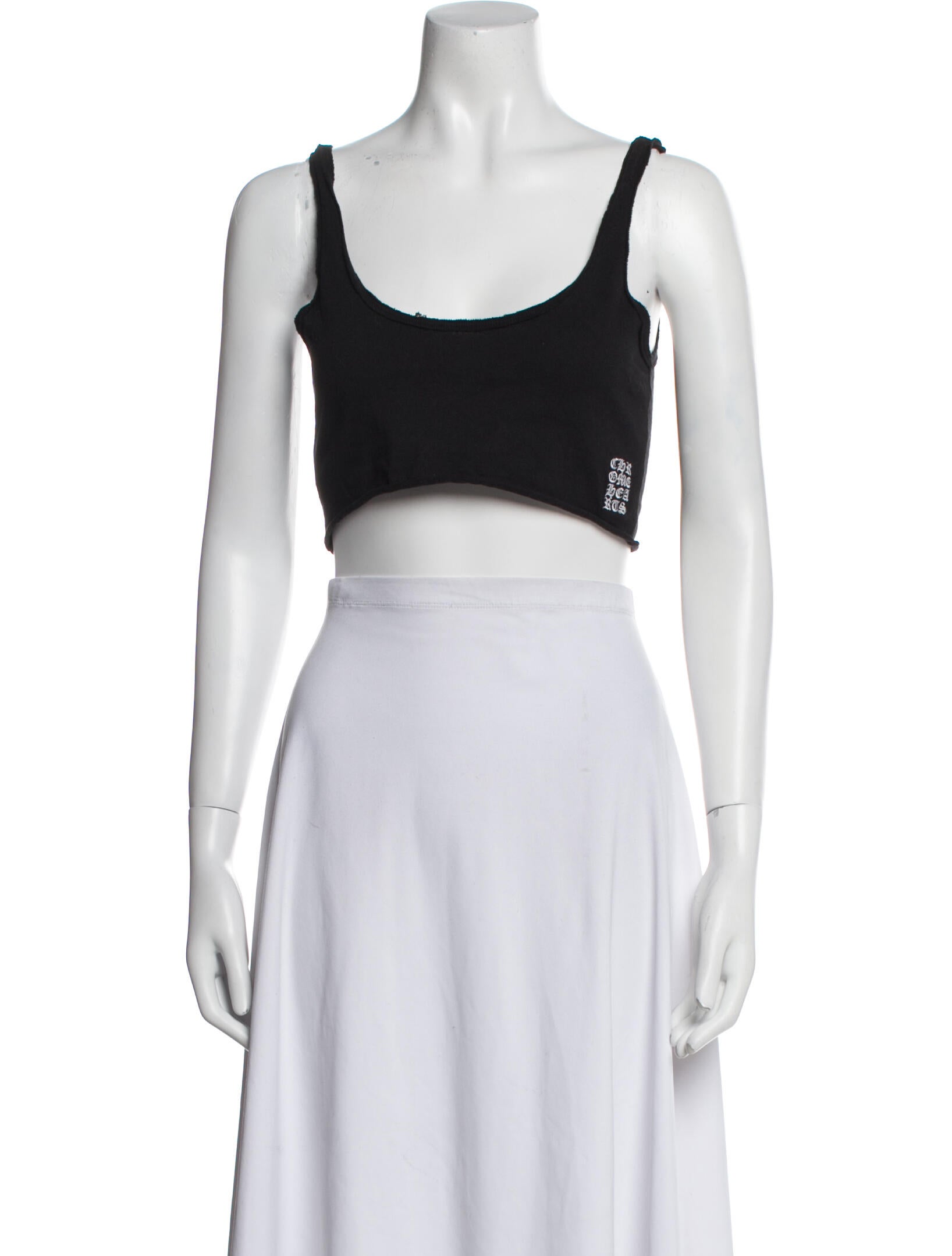 Chrome Hearts Scoop Neck Sleeveless Crop Top