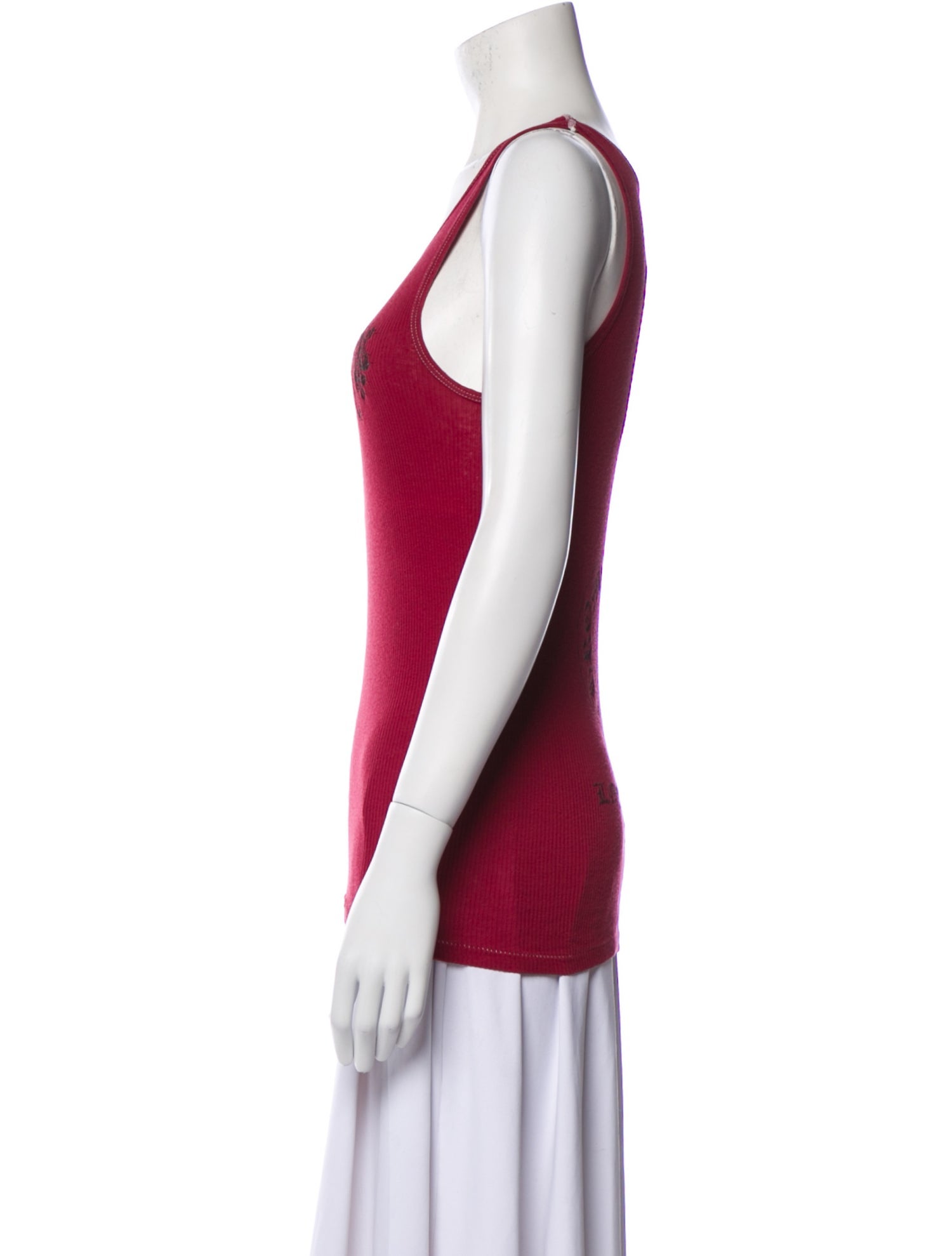 Chrome Hearts Dagger Logo Scoop Neck Top