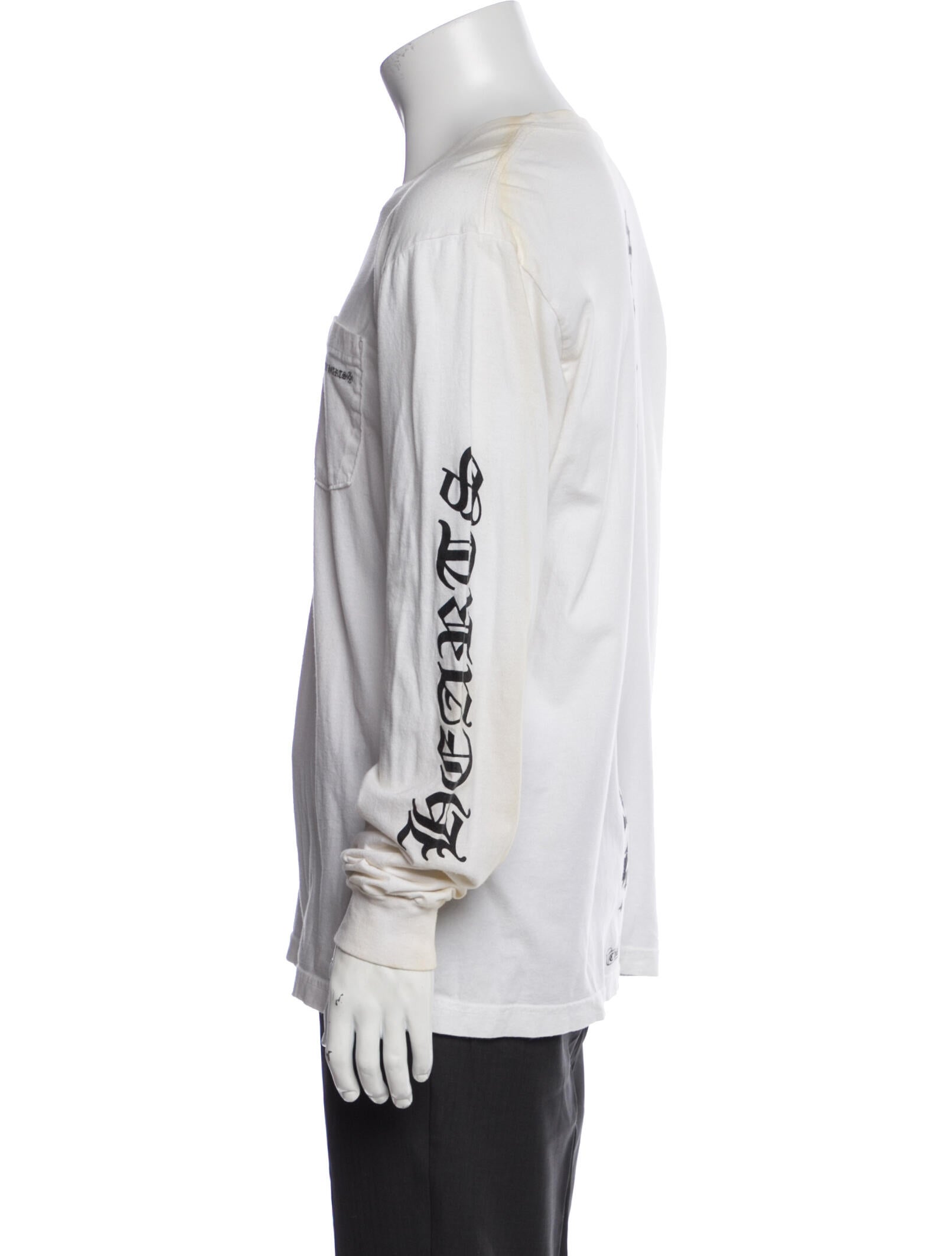 Chrome Hearts Spine Cross Logo L/S Graphic Print T-Shirt