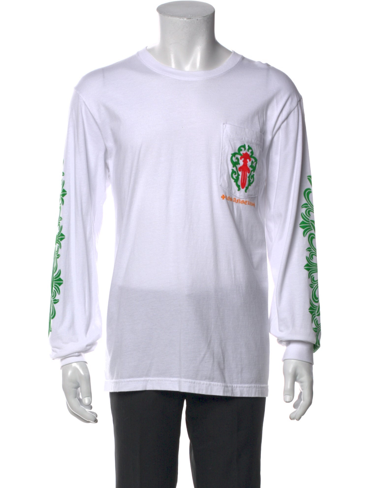 Chrome Hearts Los Angeles Dagger Logo Graphic Print T-Shirt