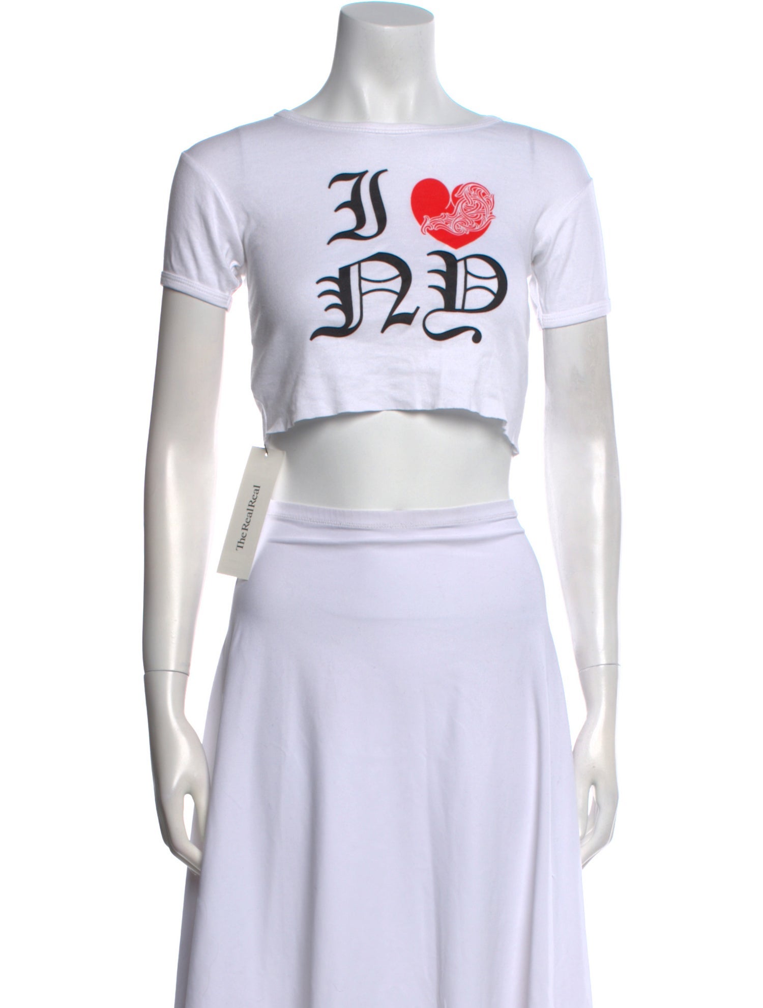 Chrome Hearts I LOVE NY Graphic Print Crop Top