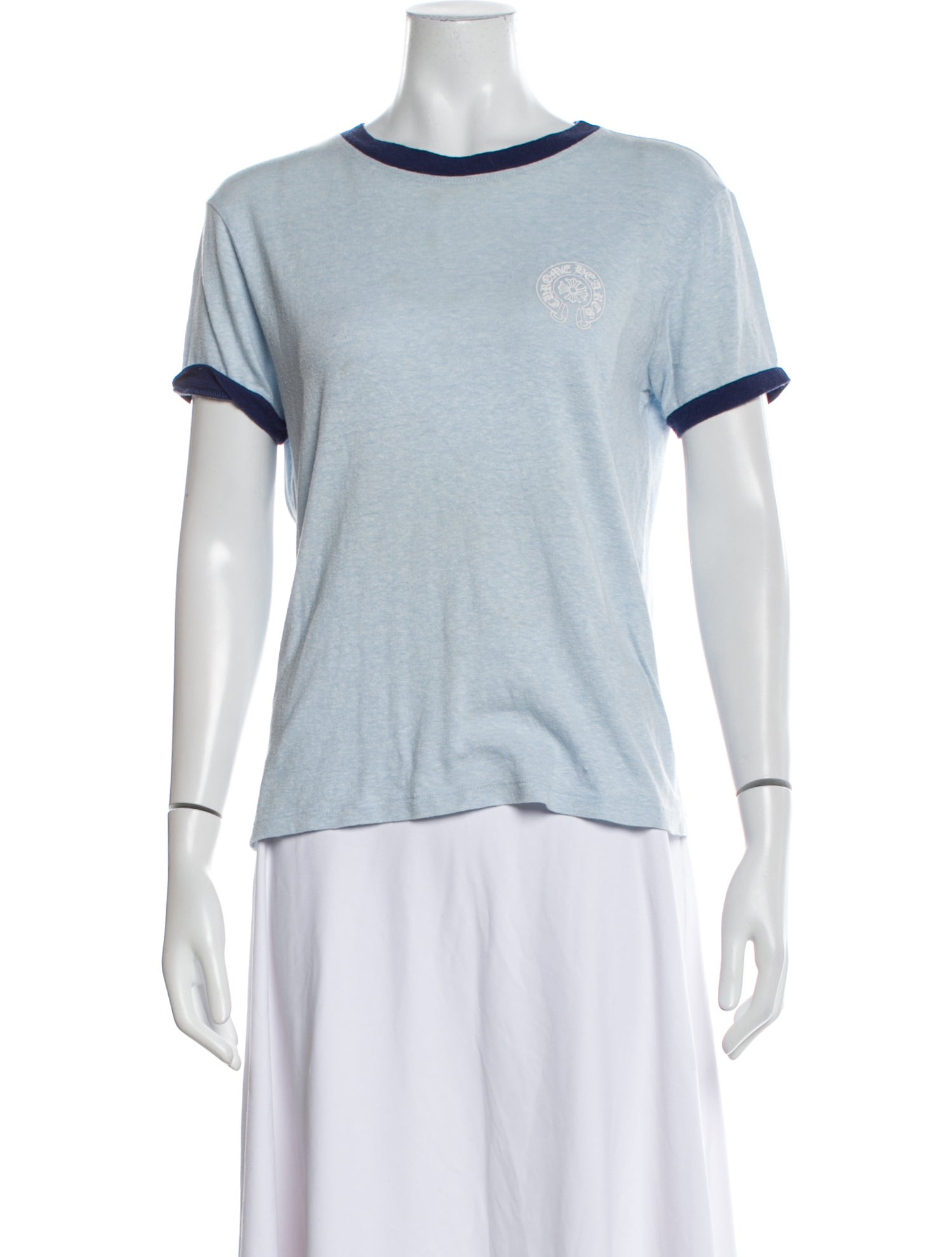 Chrome Hearts Horseshoe Logo Crew Neck T-Shirt