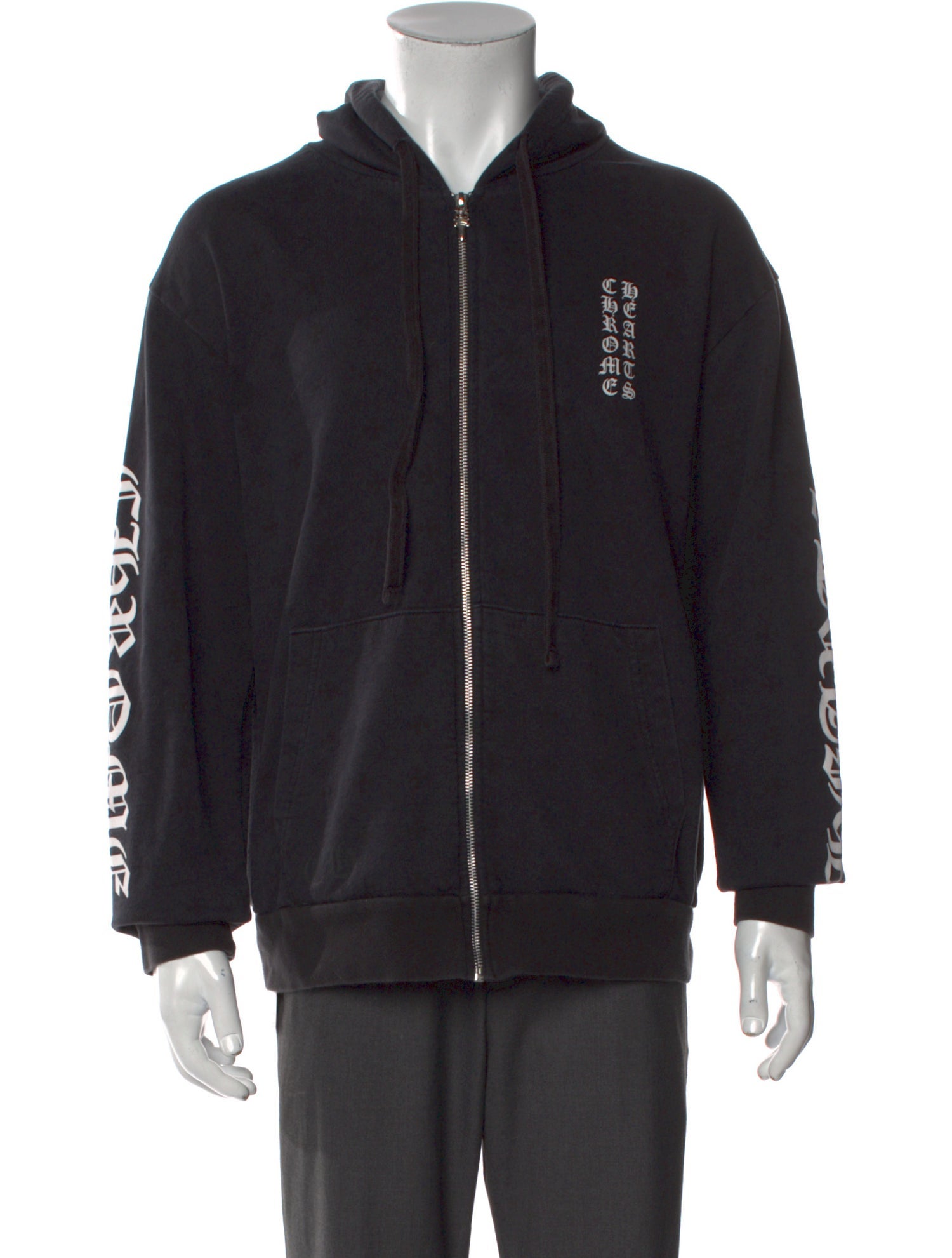 Chrome Hearts Plus Cross All Over Horseshoe Logo Graphic Print Hoodie