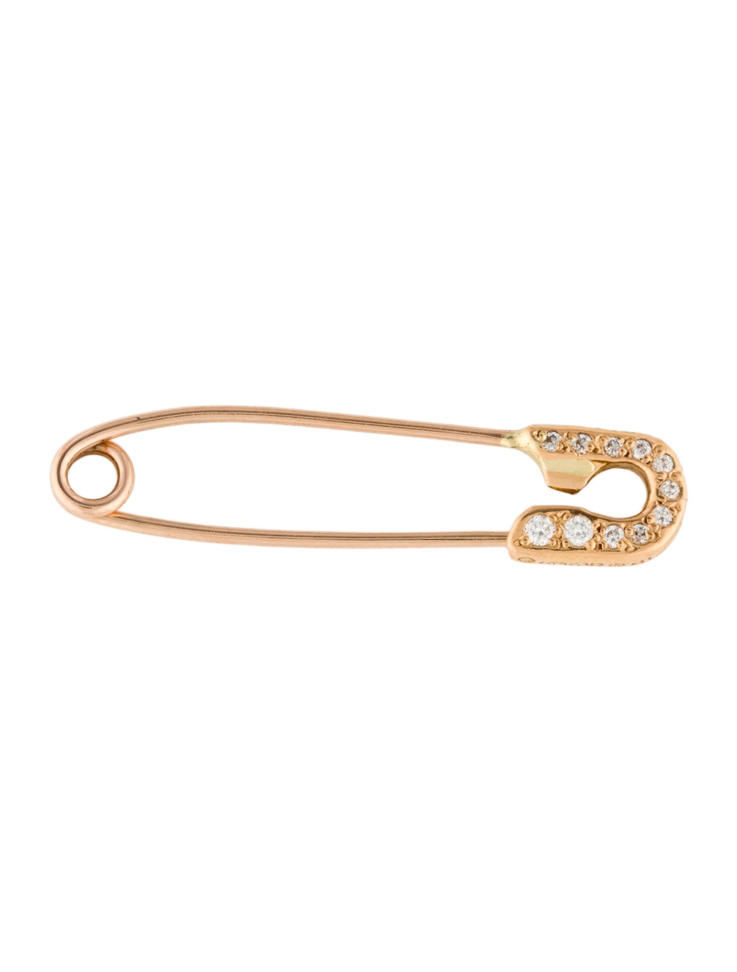 Chrome Hearts 22K Diamond Safety Pin Brooch