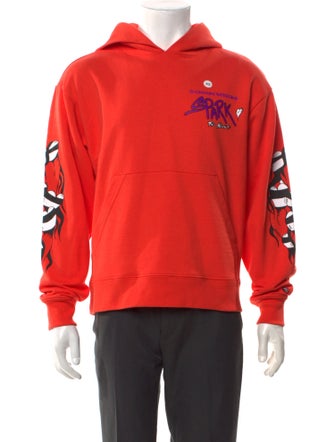 Chrome Hearts Graphic Print V-Neck Hoodie