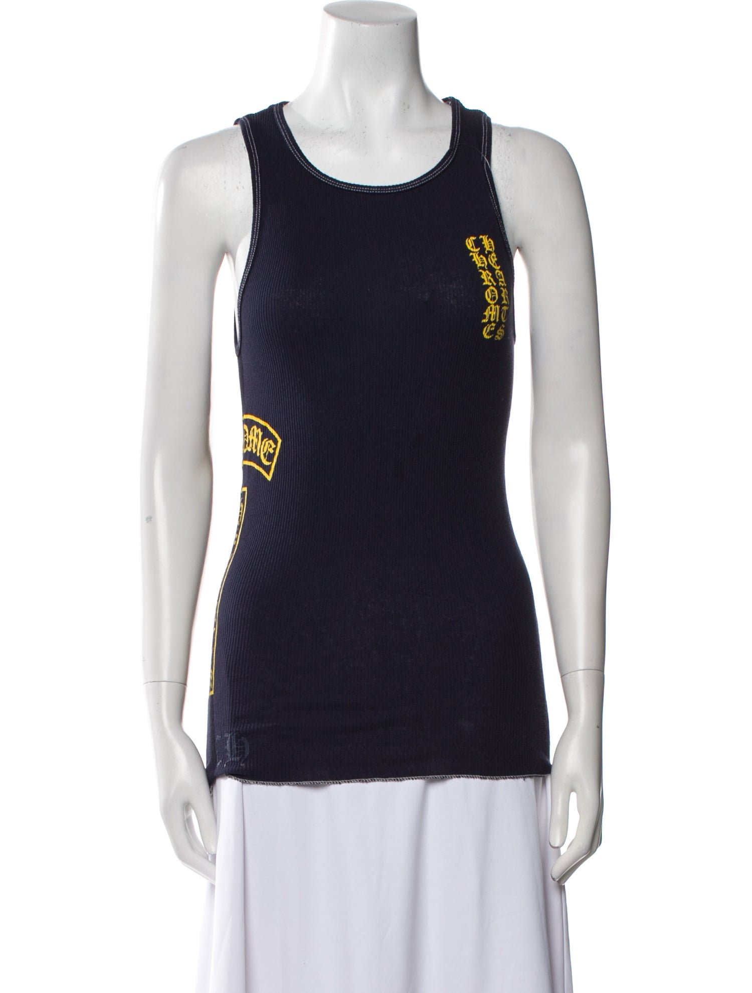 Chrome Hearts Scroll Logo Graphic Print Top