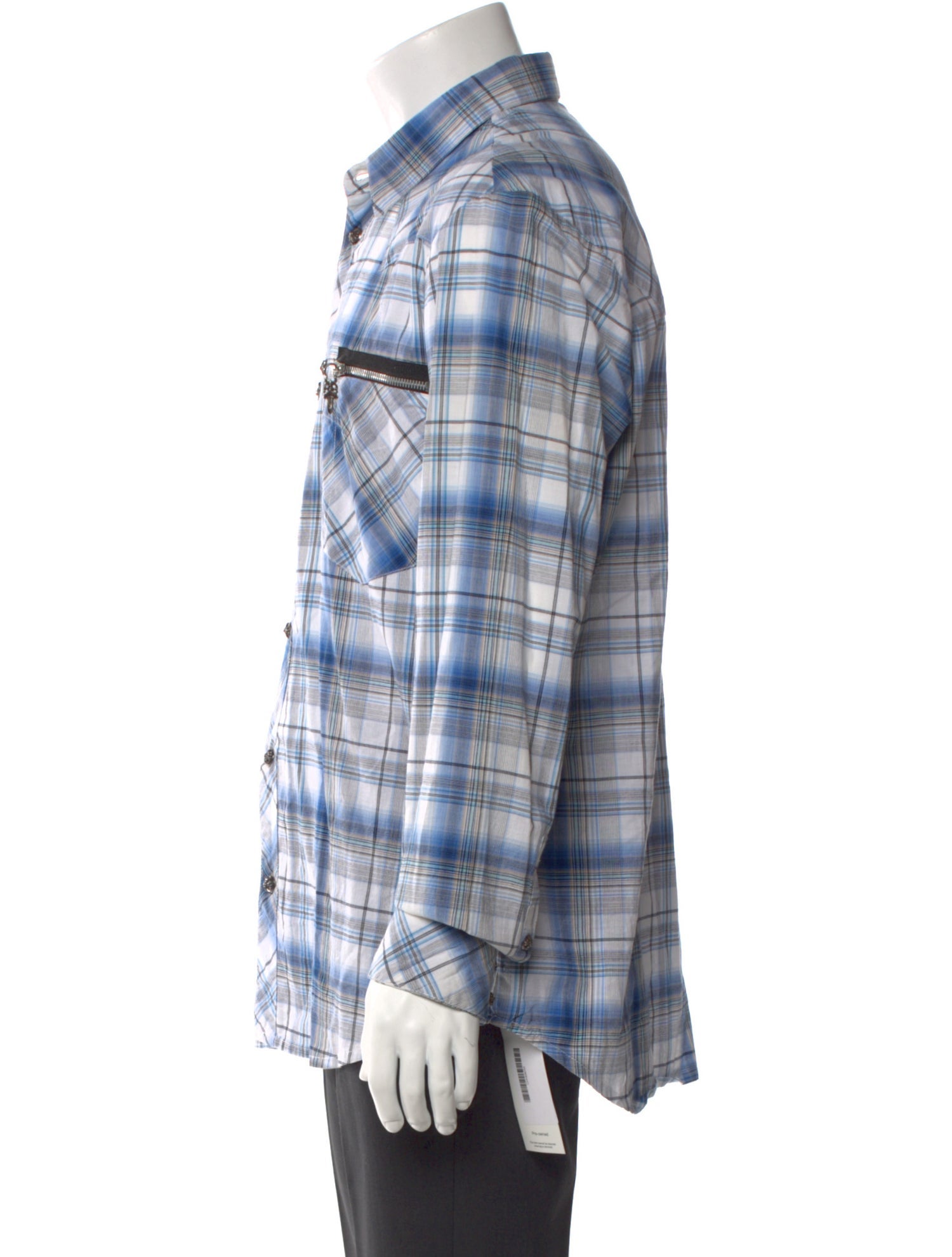 Chrome Hearts Plaid Plaid Print Dress Shirt