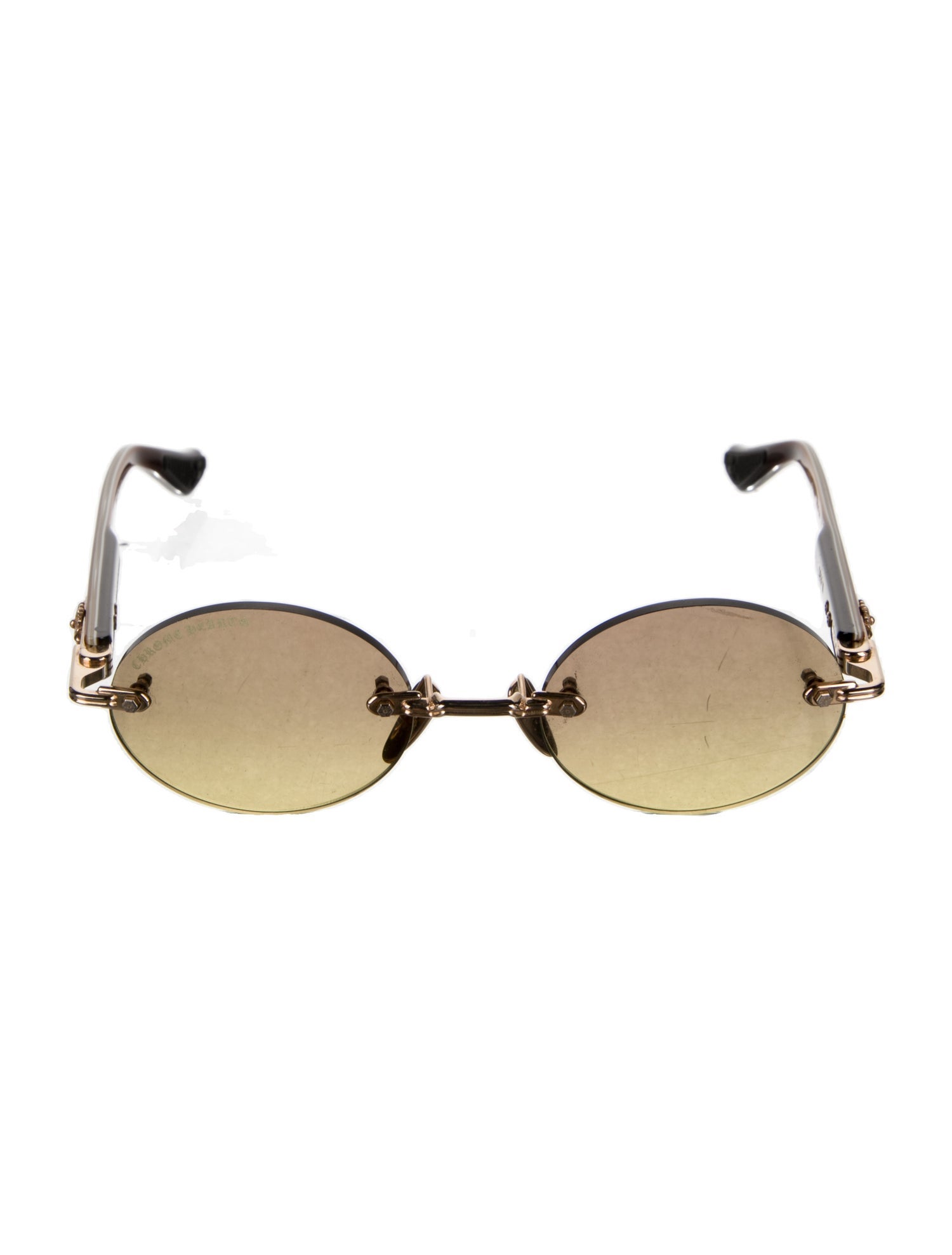 Chrome Hearts Deep III Round Sunglasses