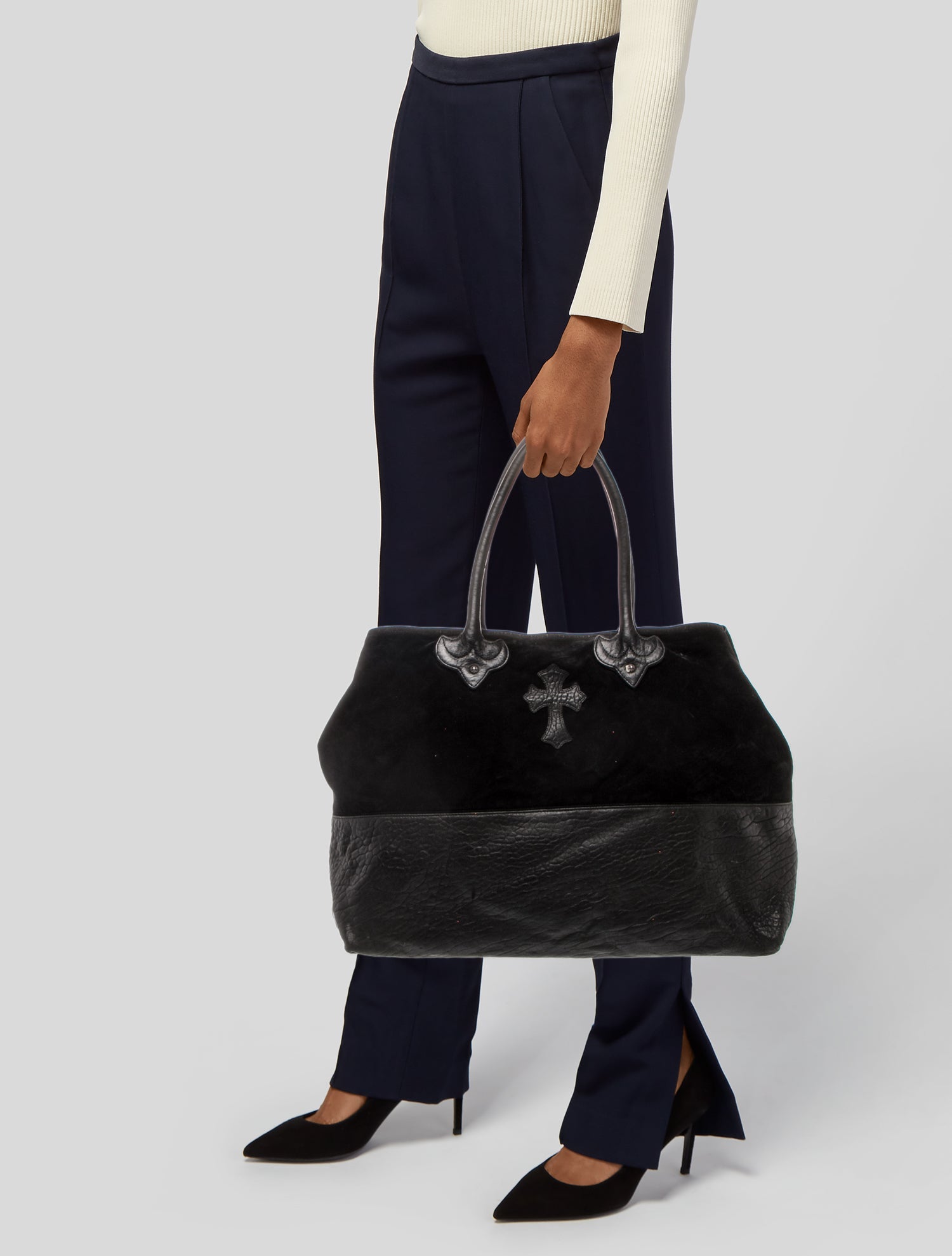 Chrome Hearts Suede Cross