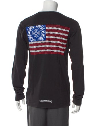 Chrome Hearts Dagger Flag Graphic Print T-Shirt