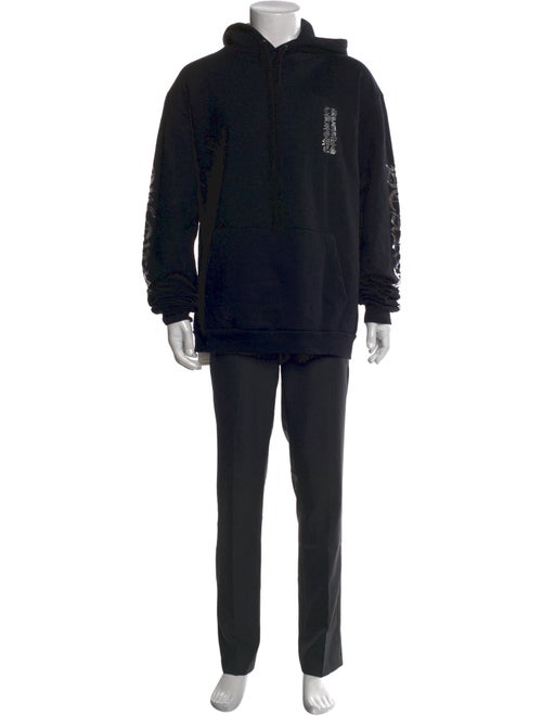 Chrome Hearts Vertical Script Logo Graphic Print Hoodie