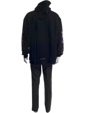 Chrome Hearts Vertical Script Logo Graphic Print Hoodie