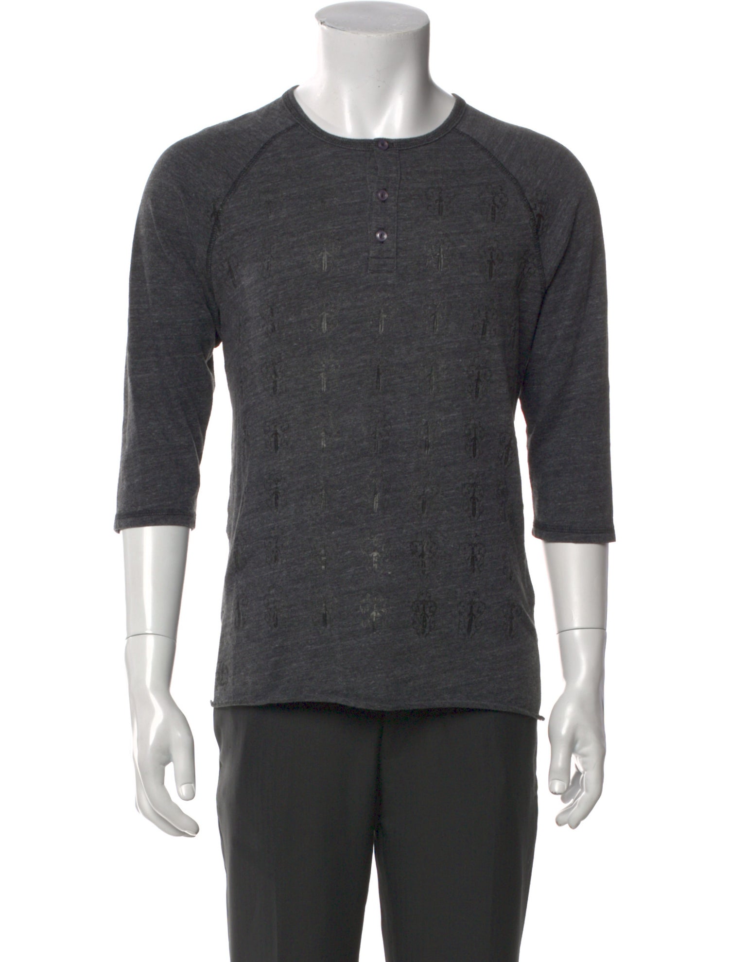 Chrome Hearts Dagger Logo Crew Neck Henley