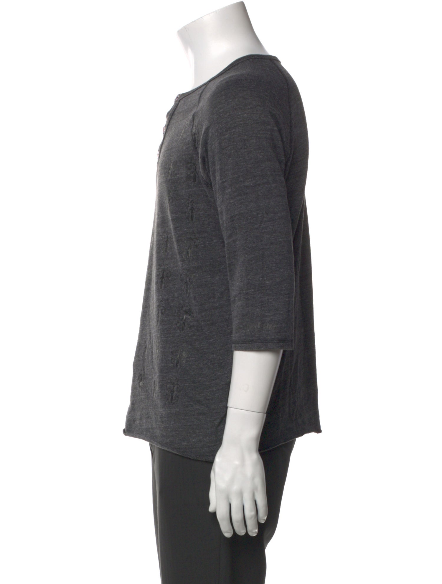 Chrome Hearts Dagger Logo Crew Neck Henley