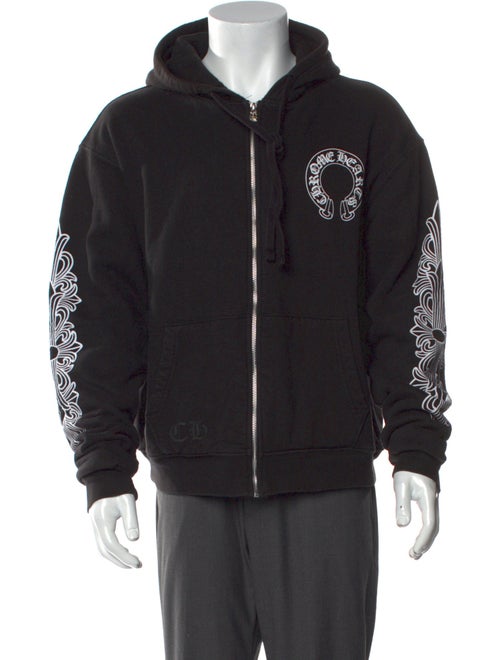 Chrome Hearts Graphic Print Crew Neck Hoodie