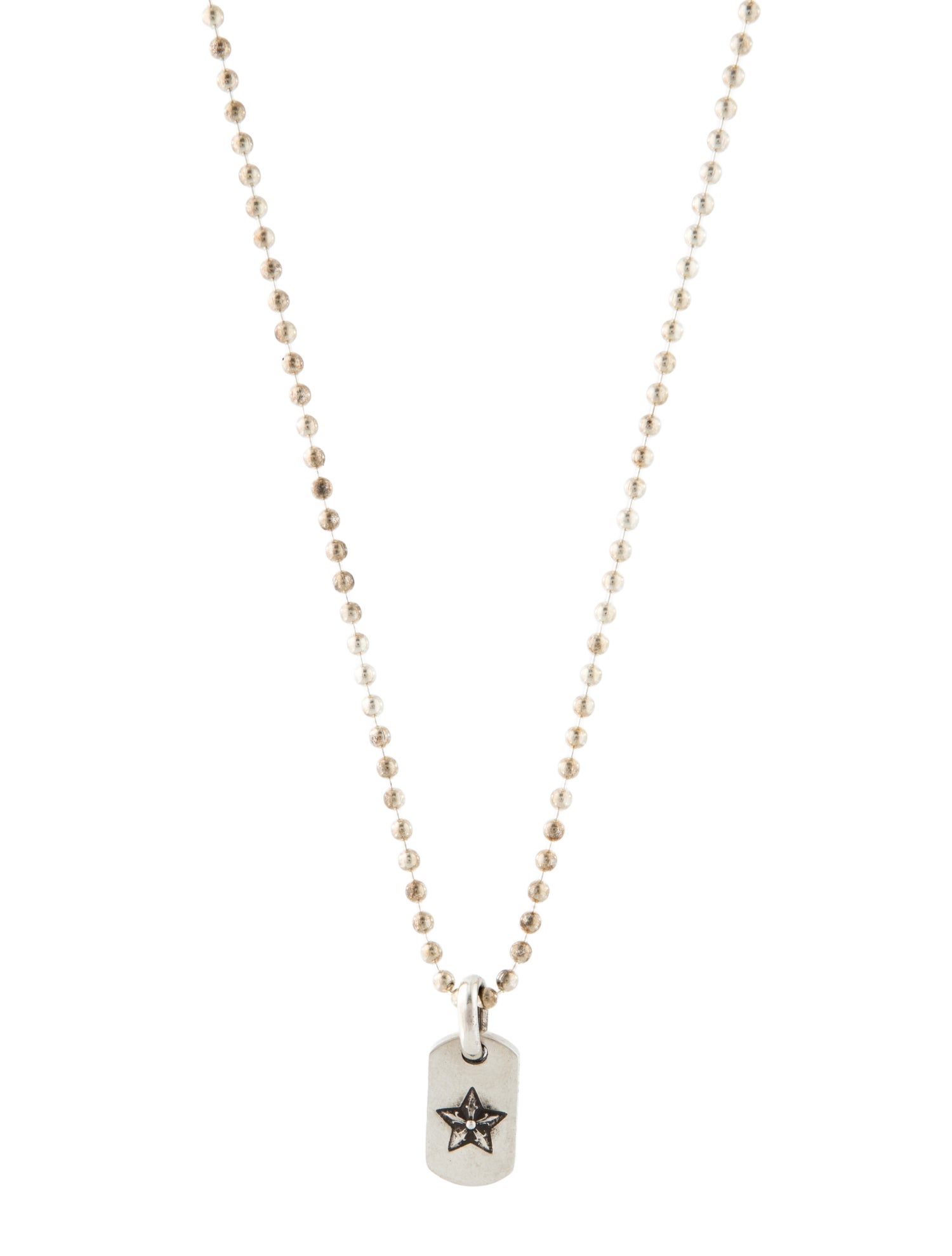 Chrome Hearts Mini Sar Dog Tag Pendant Necklace