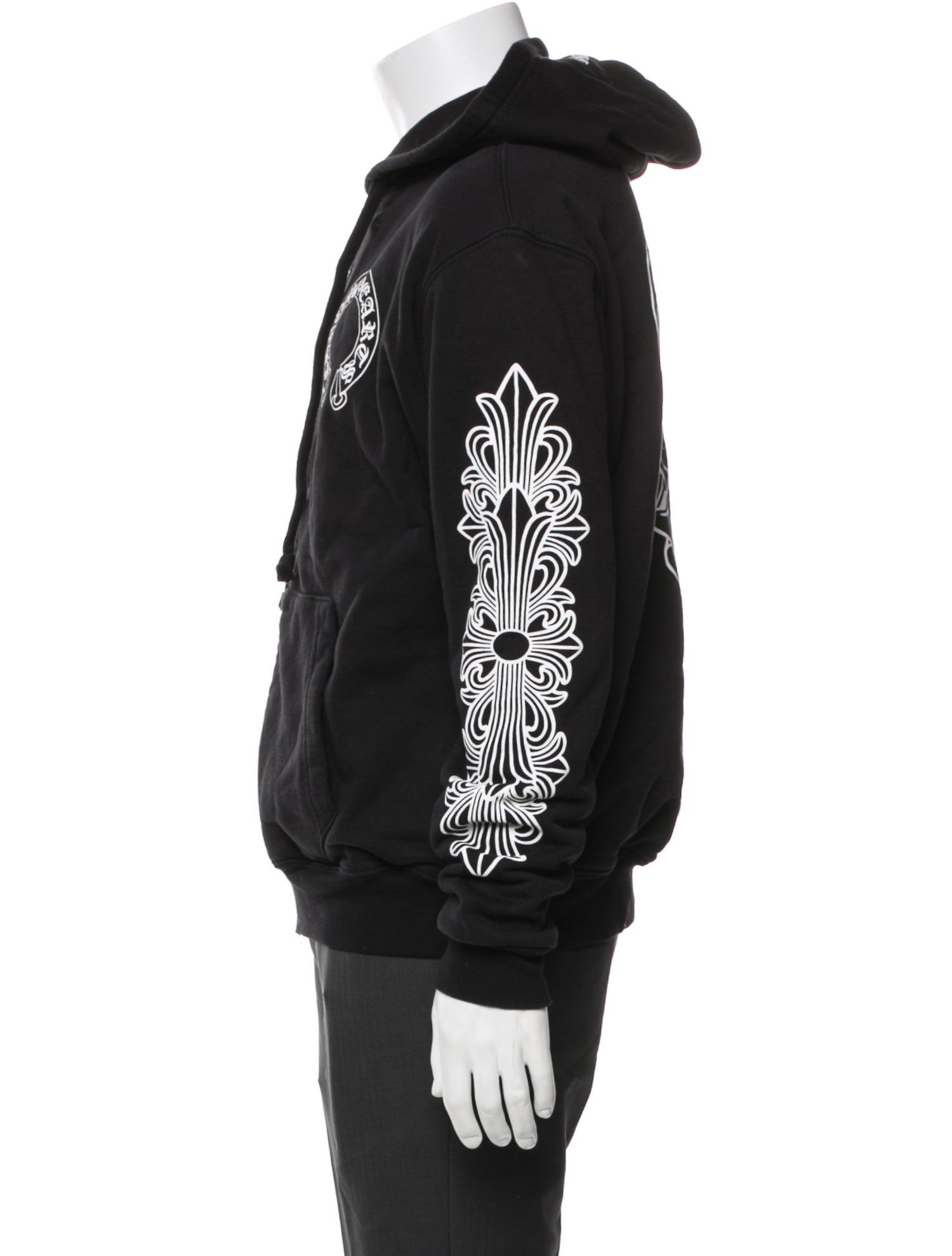 Chrome Hearts Thermal Lined Graphic Print Hoodie