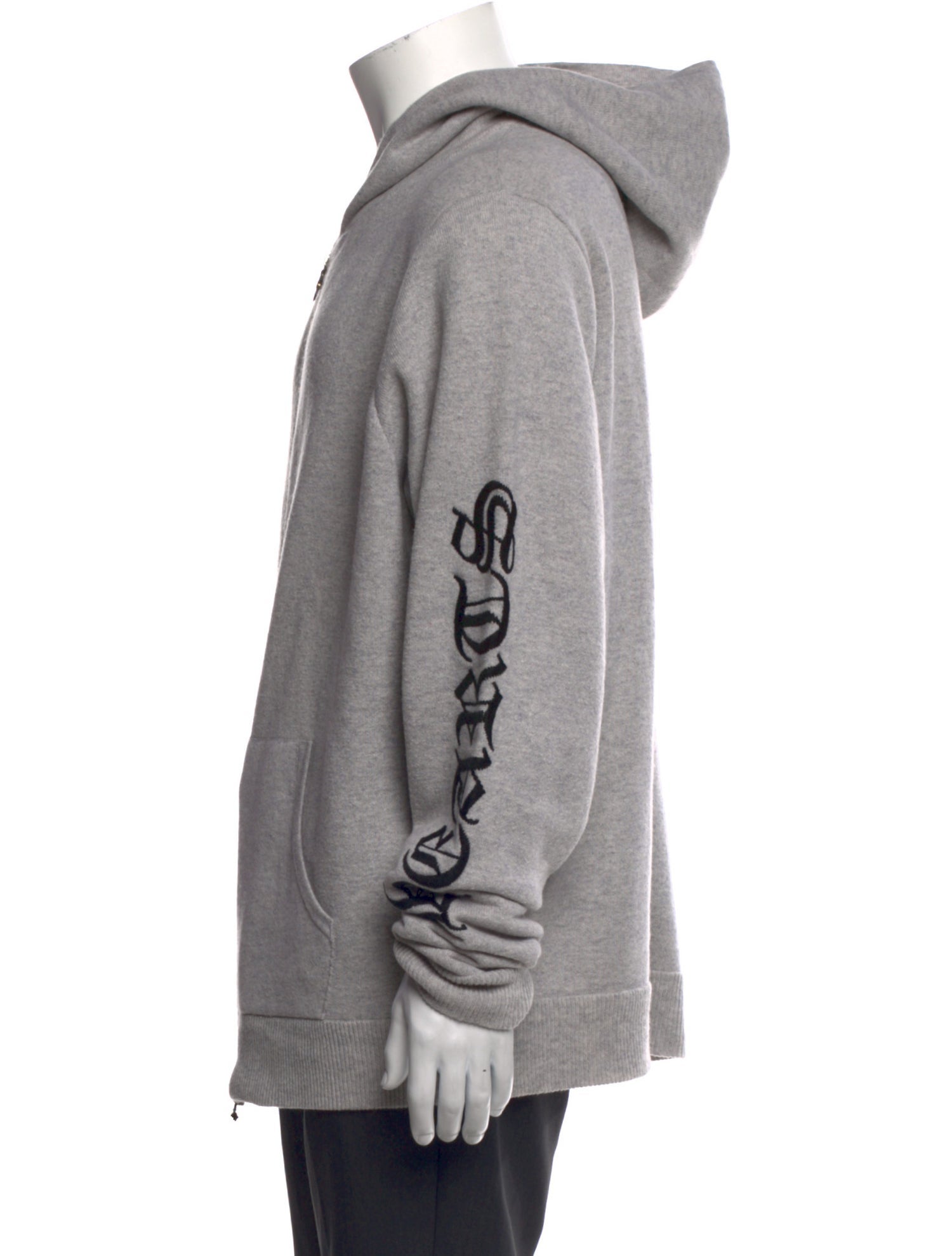 Chrome Hearts Logo ZIp Up Cashmere Hoodie