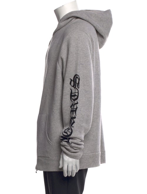 Chrome Hearts Logo ZIp Up Cashmere Hoodie