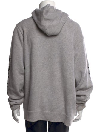 Chrome Hearts Logo ZIp Up Cashmere Hoodie