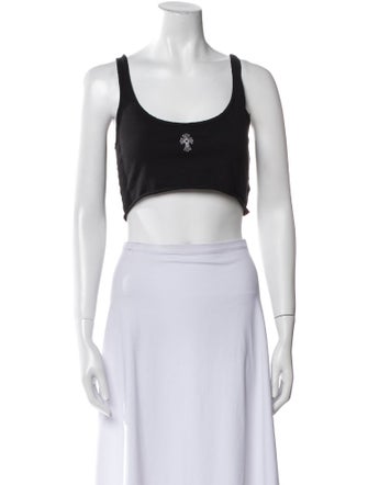 Chrome Hearts Scoop Neck Sleeveless Crop Top