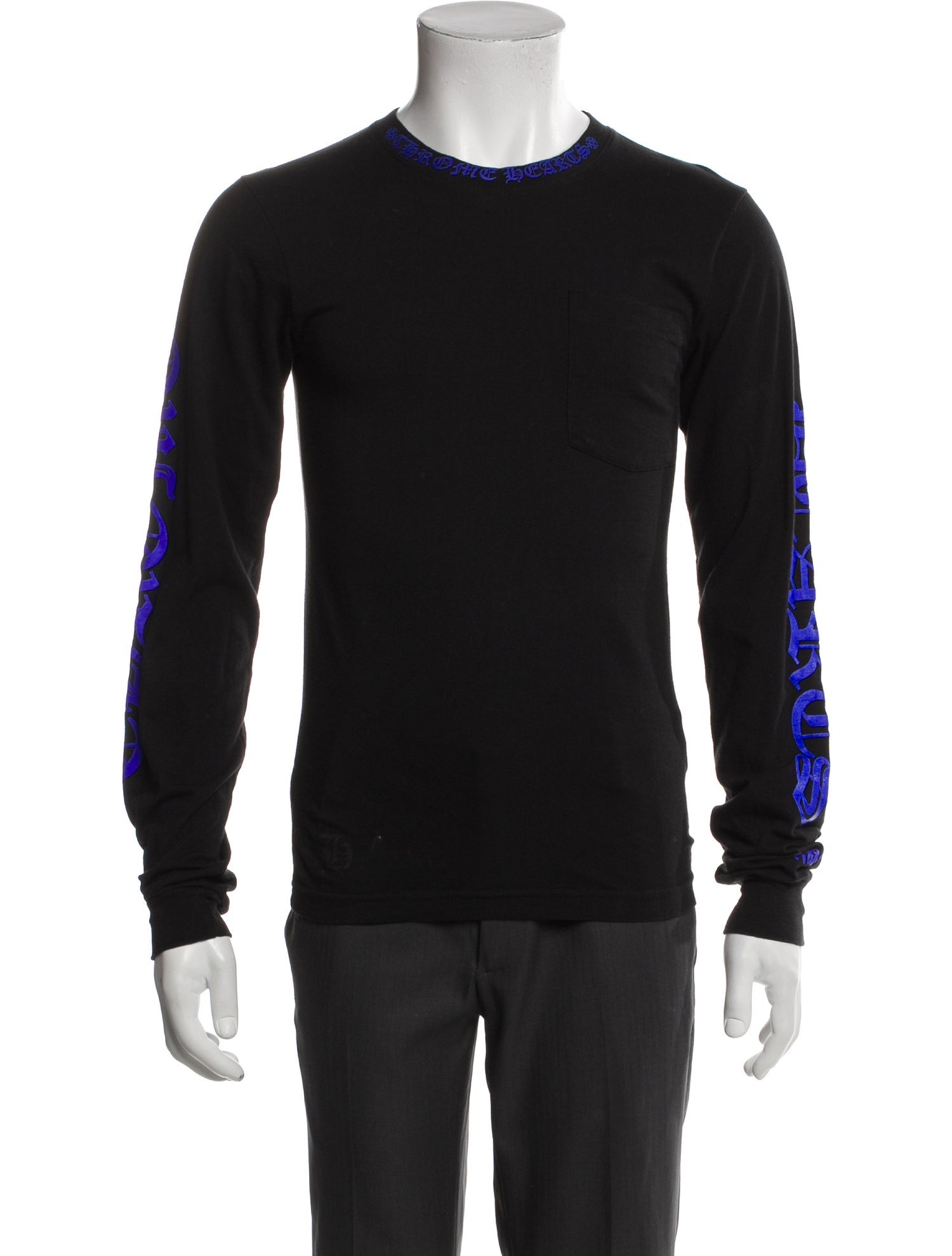 Chrome Hearts Neck Logo Crew Neck Henley