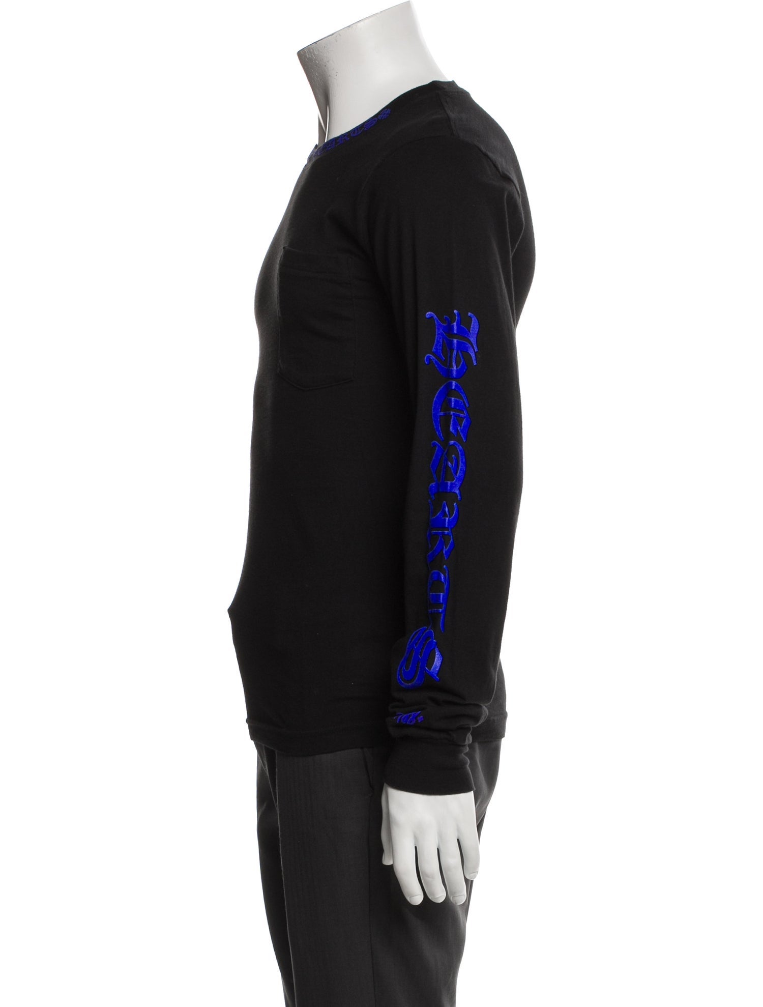 Chrome Hearts Neck Logo Crew Neck Henley