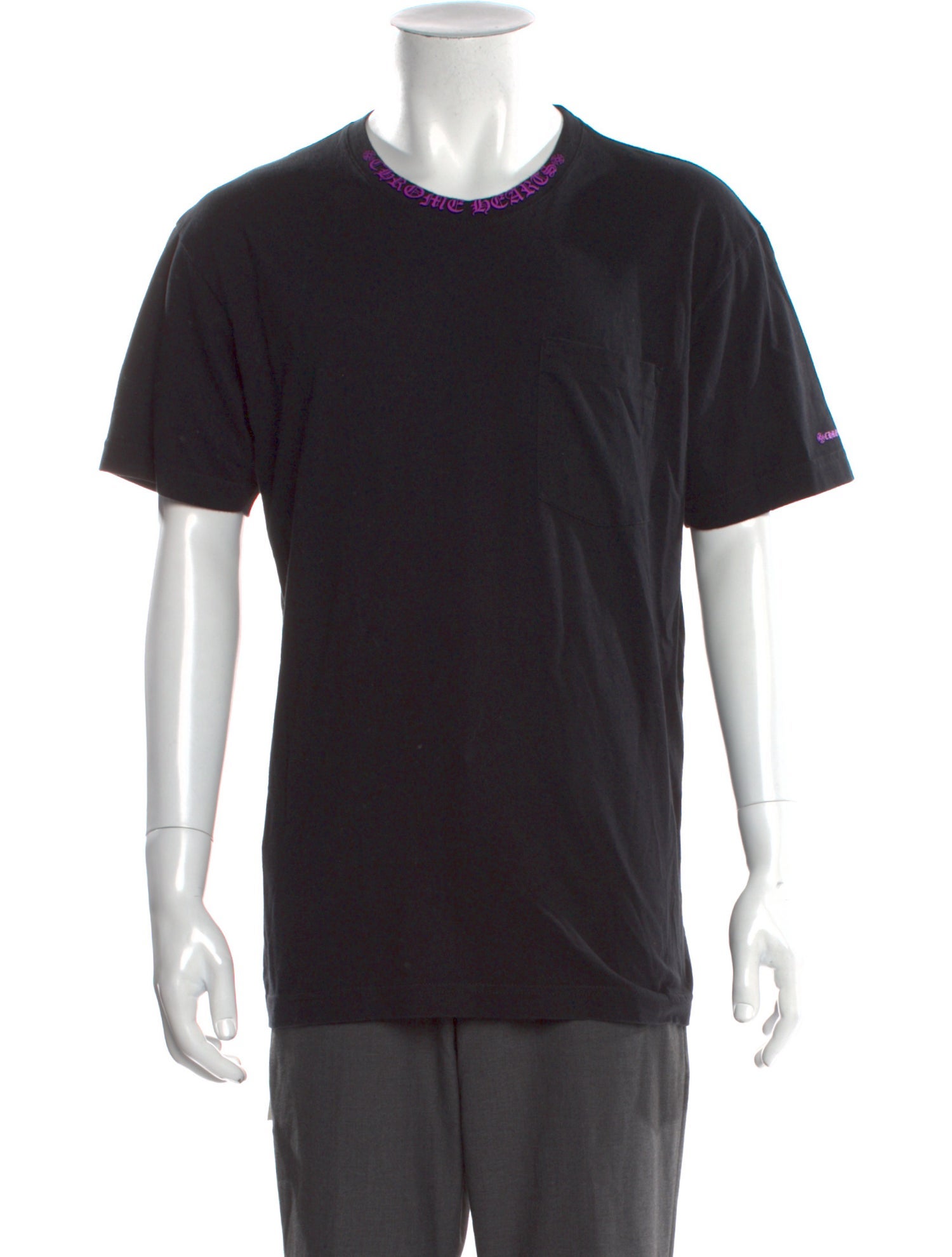 Chrome Hearts Neck Logo Crew Neck T-Shirt