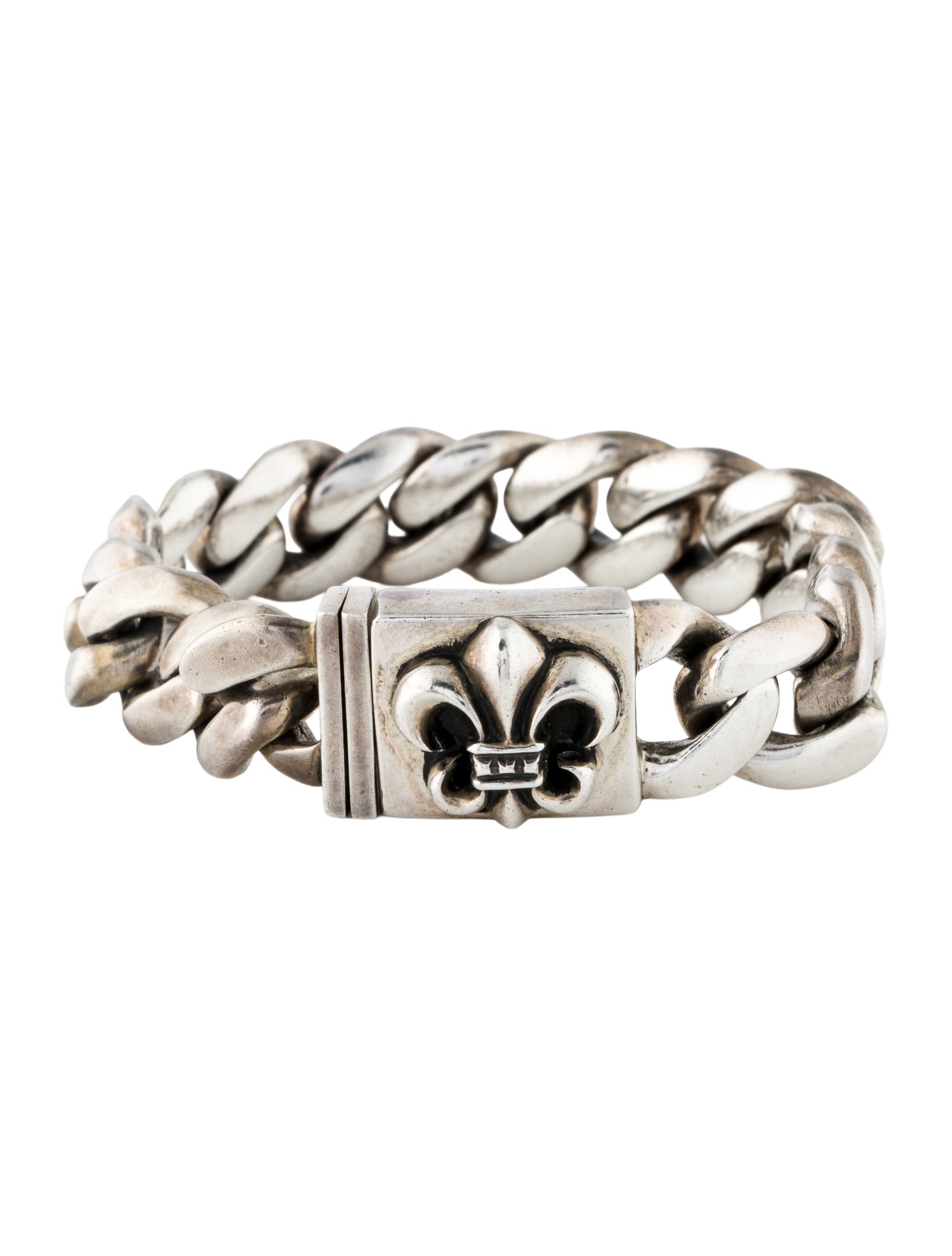 Chrome Hearts Fleur de Lis ID Chain Link Bracelet