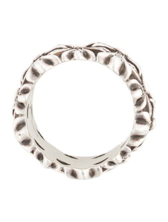 Chrome Hearts Diamond Cemetery Cross Band Ring