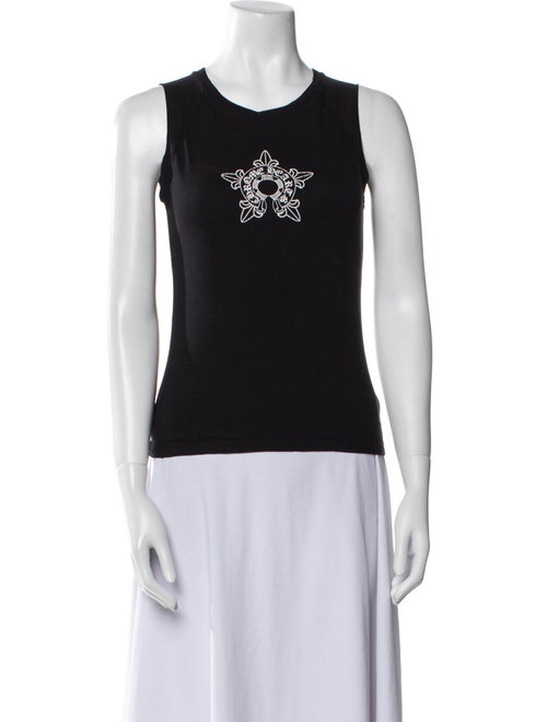 Chrome Hearts Graphic Print Scoop Neck Top