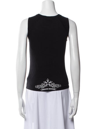 Chrome Hearts Graphic Print Scoop Neck Top