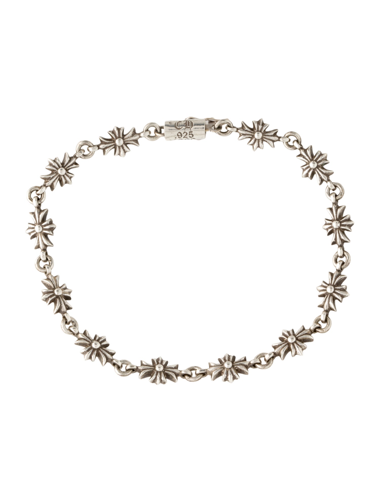 Chrome Hearts Tiny E CH Plus Cross Link Bracelet