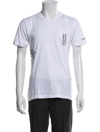 Chrome Hearts Vertical Logo Graphic Print T-Shirt