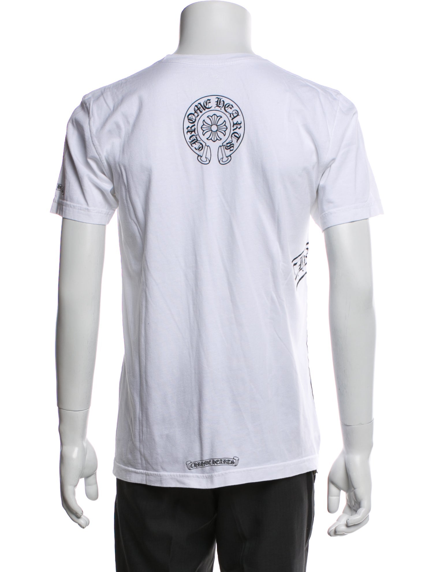 Chrome Hearts Vertical Logo Graphic Print T-Shirt