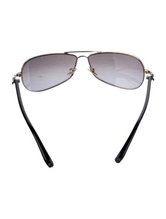 Chrome Hearts Red Aviator Sunglasses