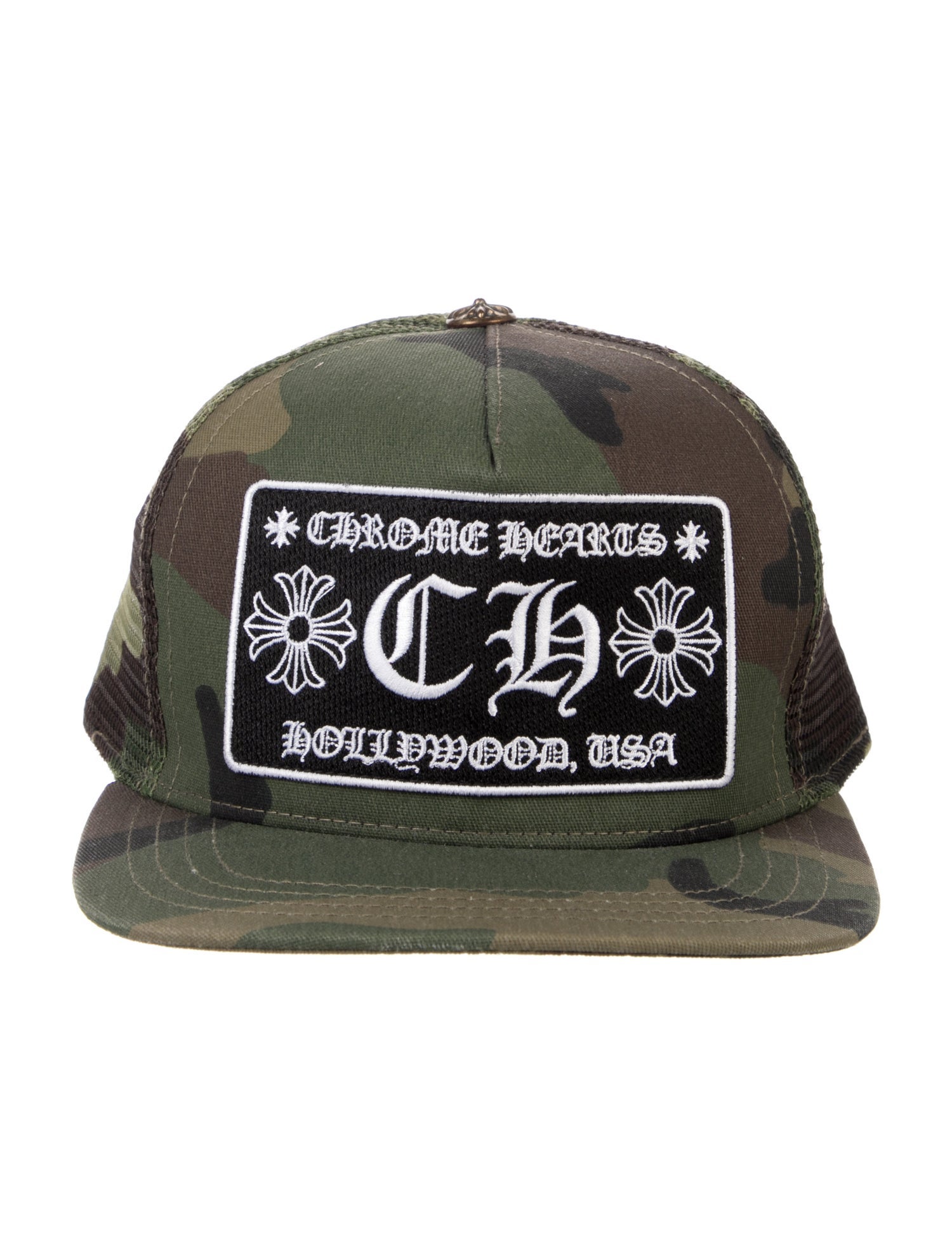 Chrome Hearts Camo Hollywood Trucker Hat