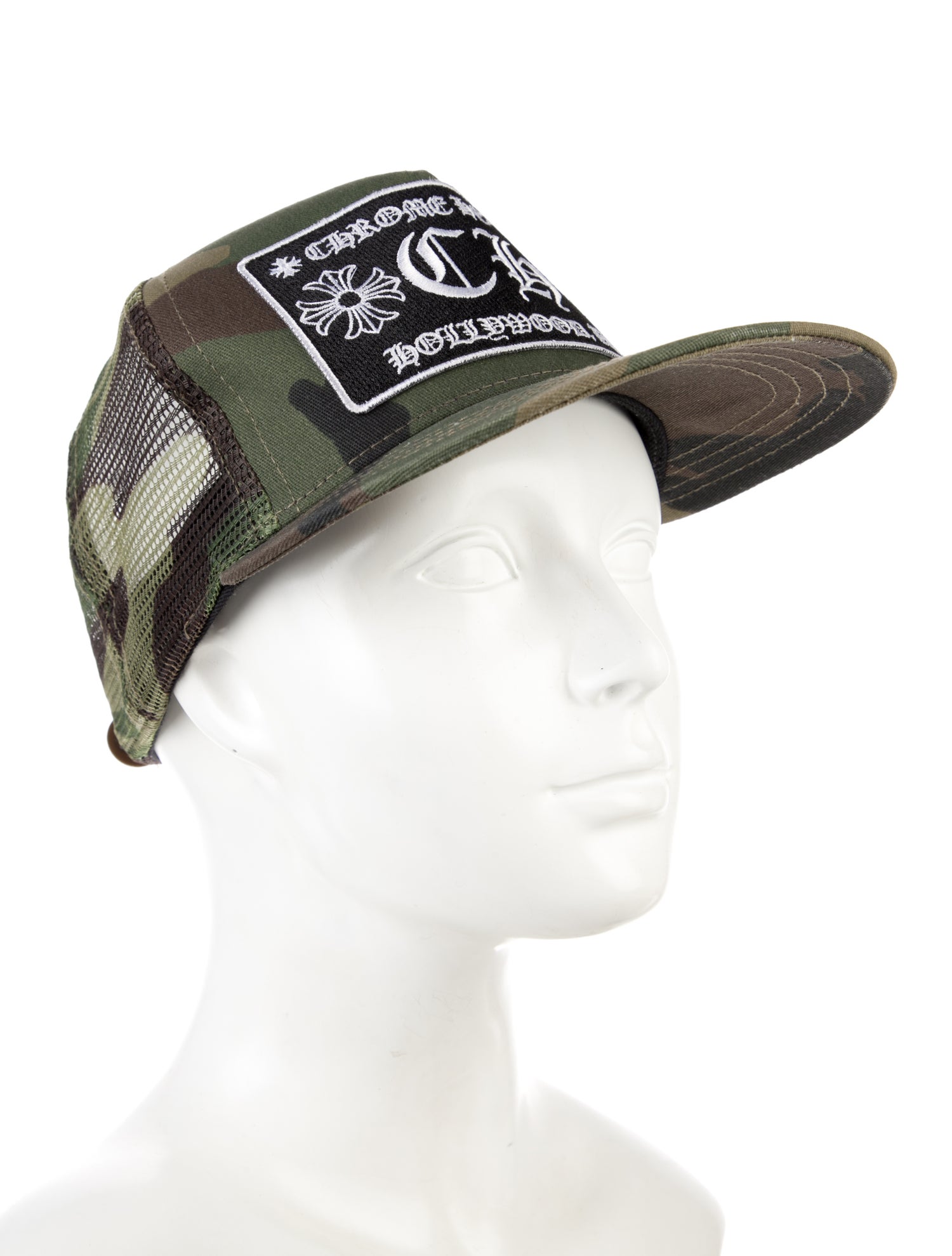 Chrome Hearts Camo Hollywood Trucker Hat
